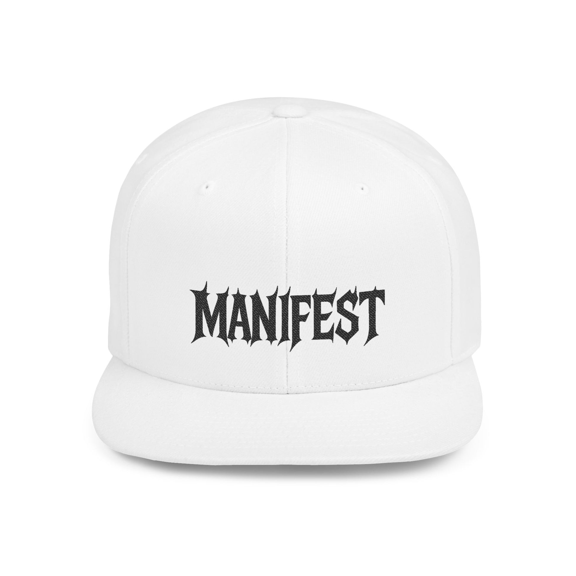 Manifest Flat Bill Snapback Cap | Trendy Adjustable Hat for Streetwear, Gifts for Him/Her, Birthday, Everyday Fashion