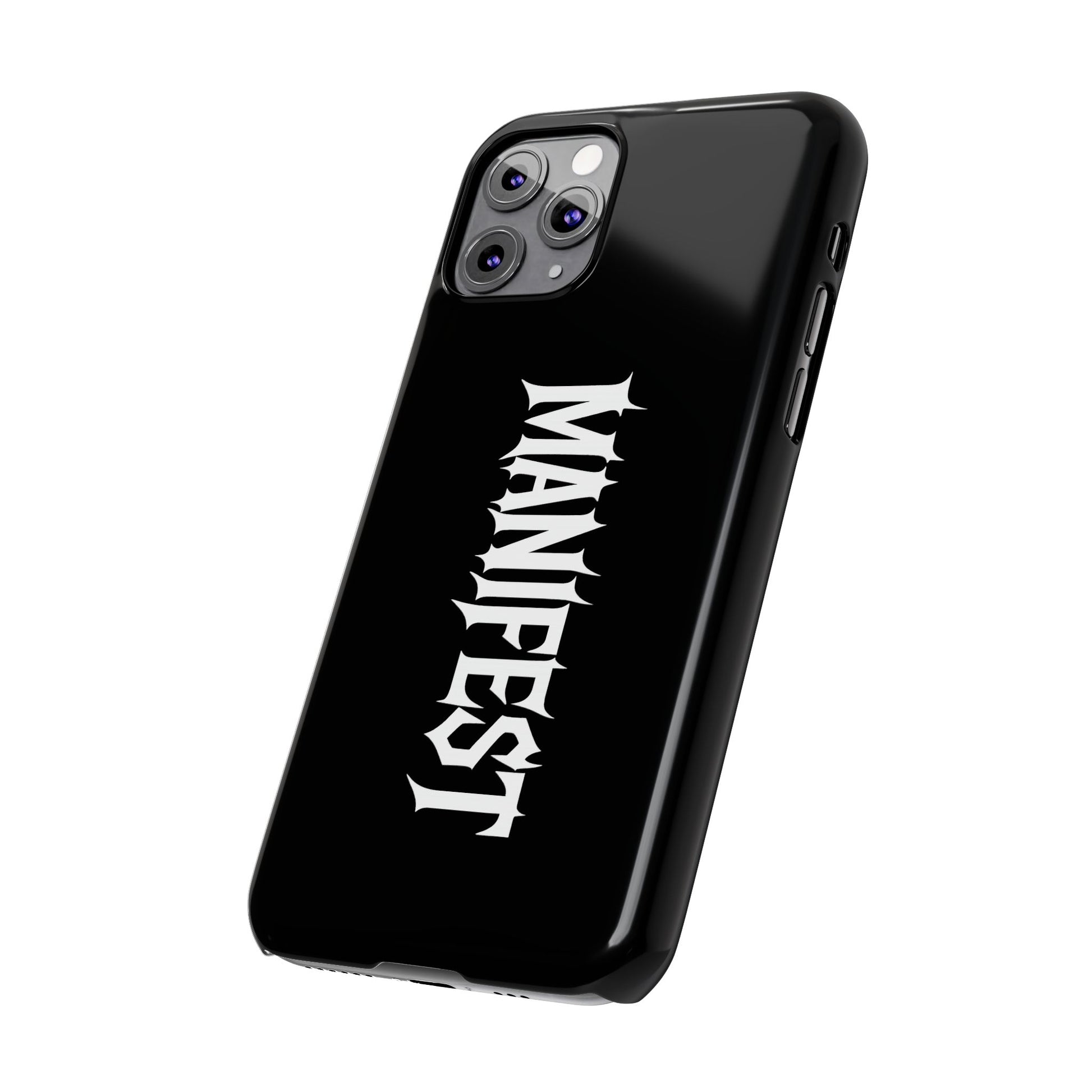 Edgy Slim Phone Cases with 'Manifest' Design, Aesthetic Phone Cover, Cool Gift, Modern Phone Case, Unique Cellphone Accessory