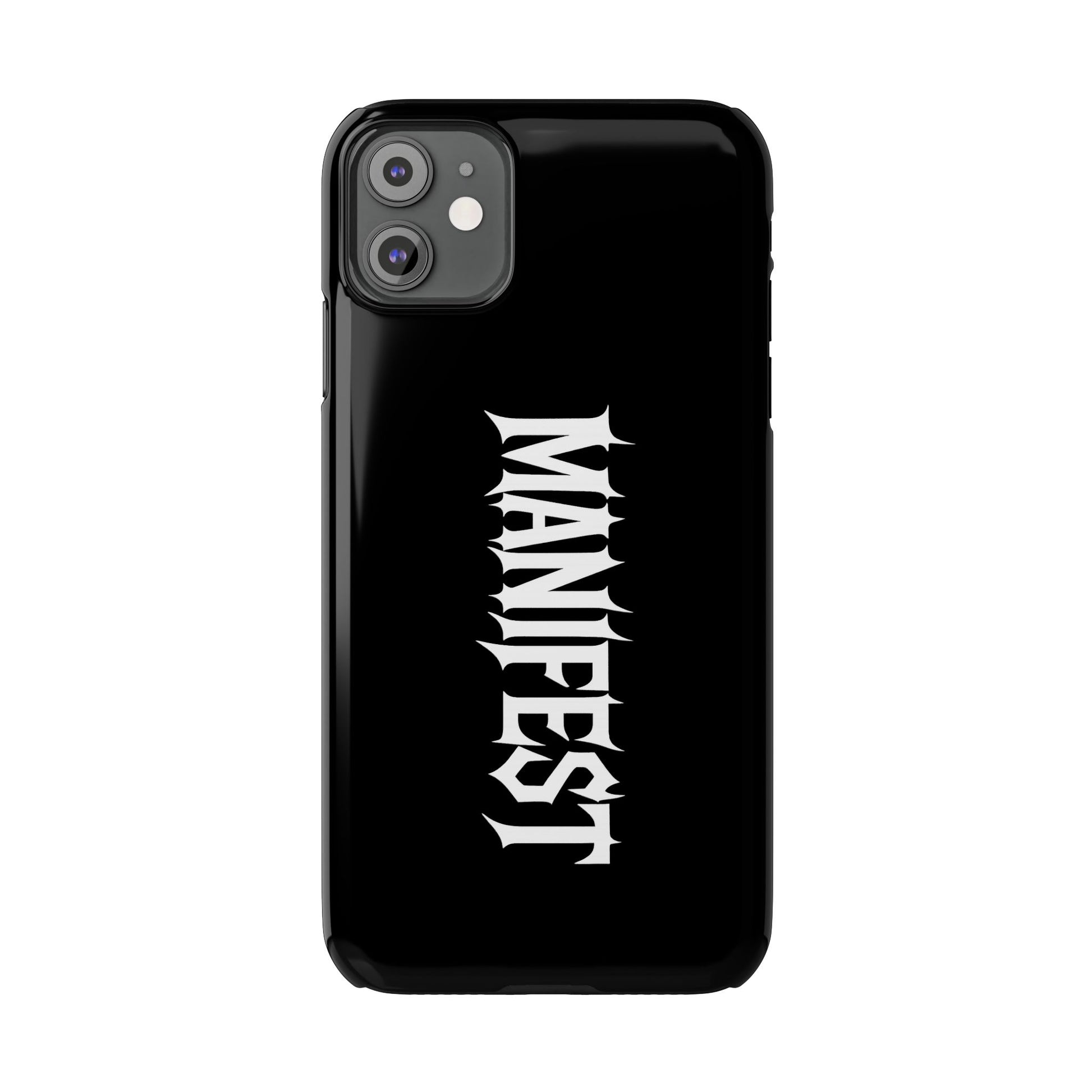 Edgy Slim Phone Cases with 'Manifest' Design, Aesthetic Phone Cover, Cool Gift, Modern Phone Case, Unique Cellphone Accessory