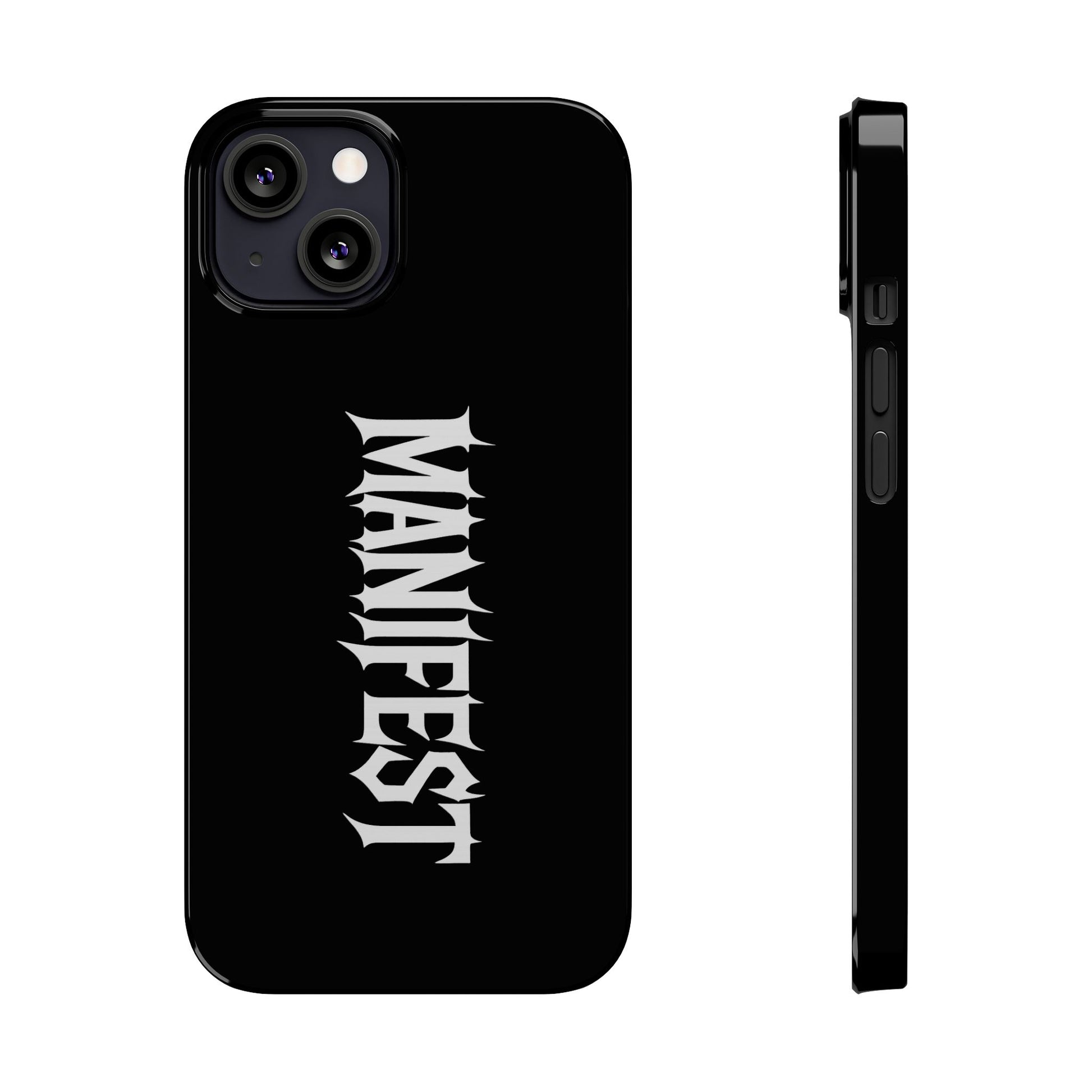 Edgy Slim Phone Cases with 'Manifest' Design, Aesthetic Phone Cover, Cool Gift, Modern Phone Case, Unique Cellphone Accessory