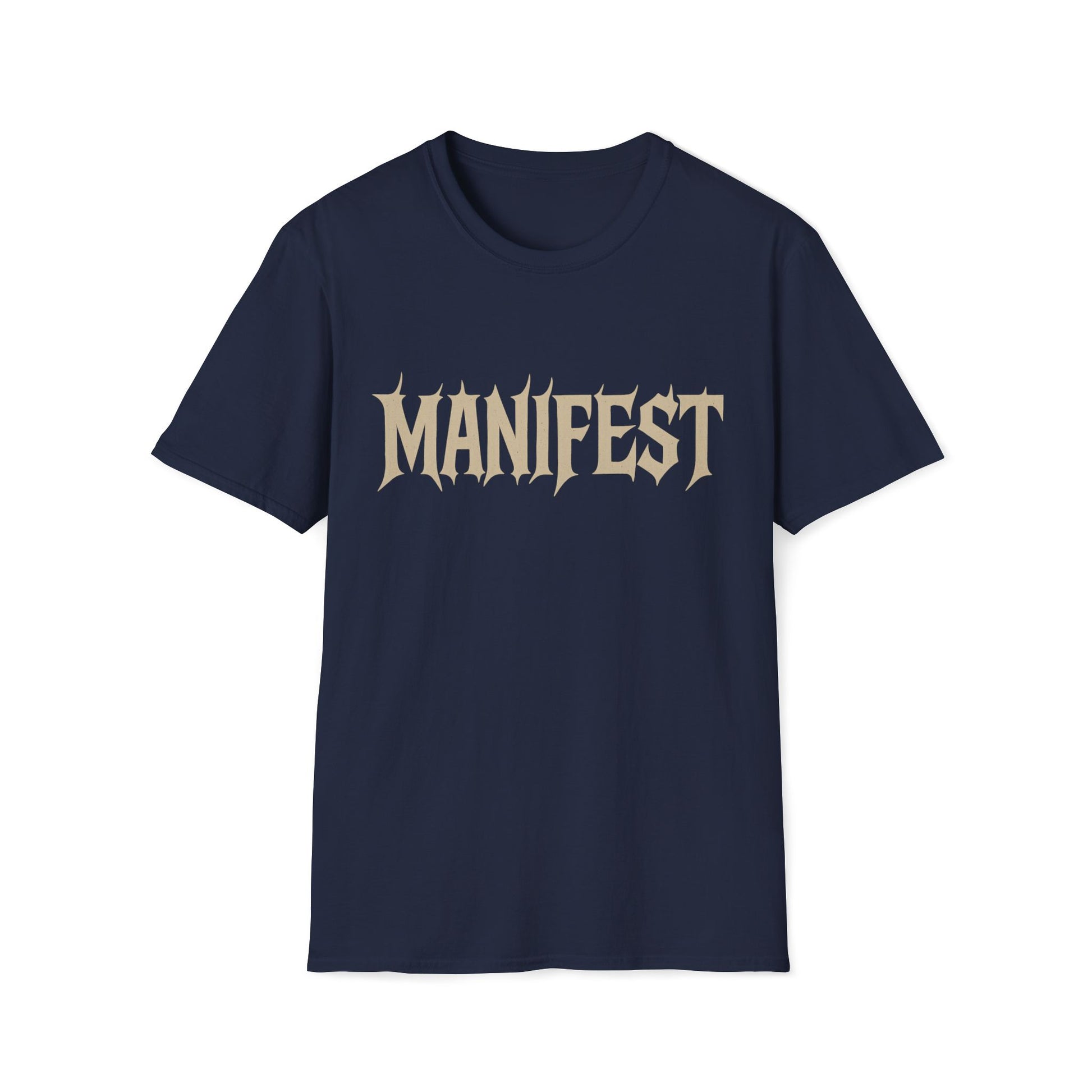 "Manifest" Unisex Softstyle T-Shirt, Inspirational Tee, Motivational Shirt, Gift for Dreamers, Self-Help Apparel