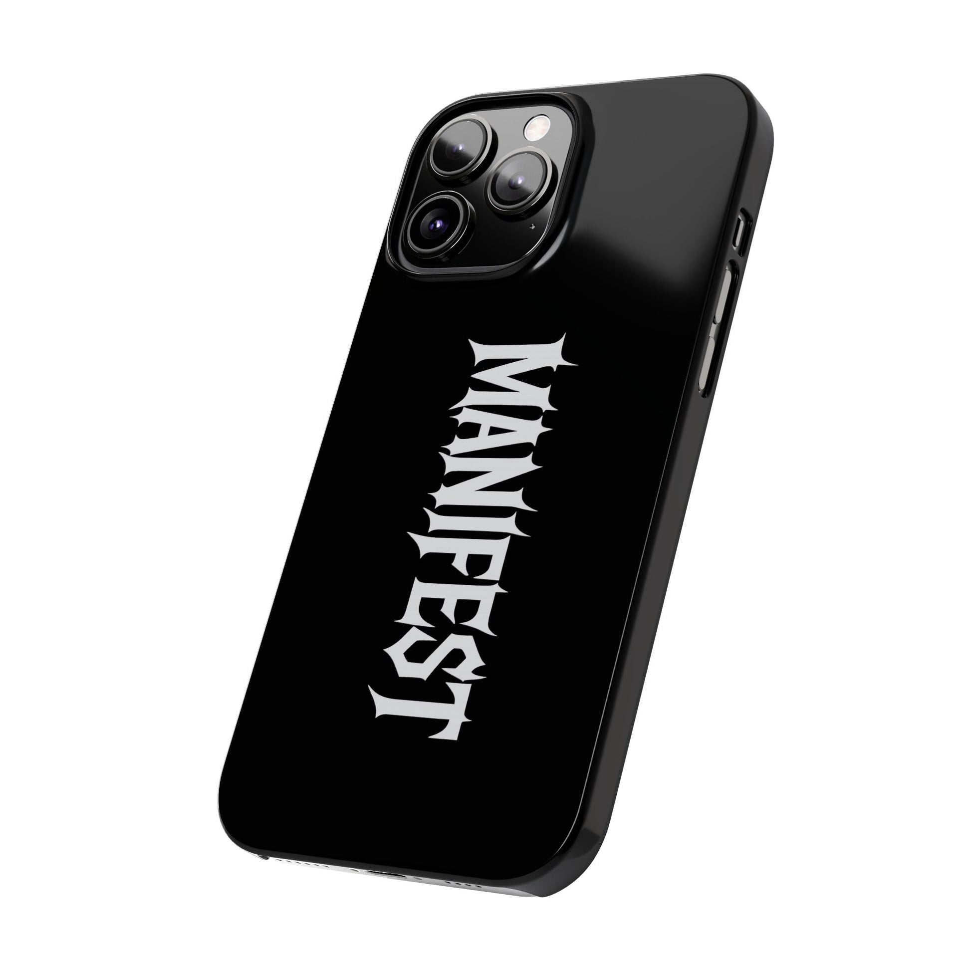 Edgy Slim Phone Cases with 'Manifest' Design, Aesthetic Phone Cover, Cool Gift, Modern Phone Case, Unique Cellphone Accessory