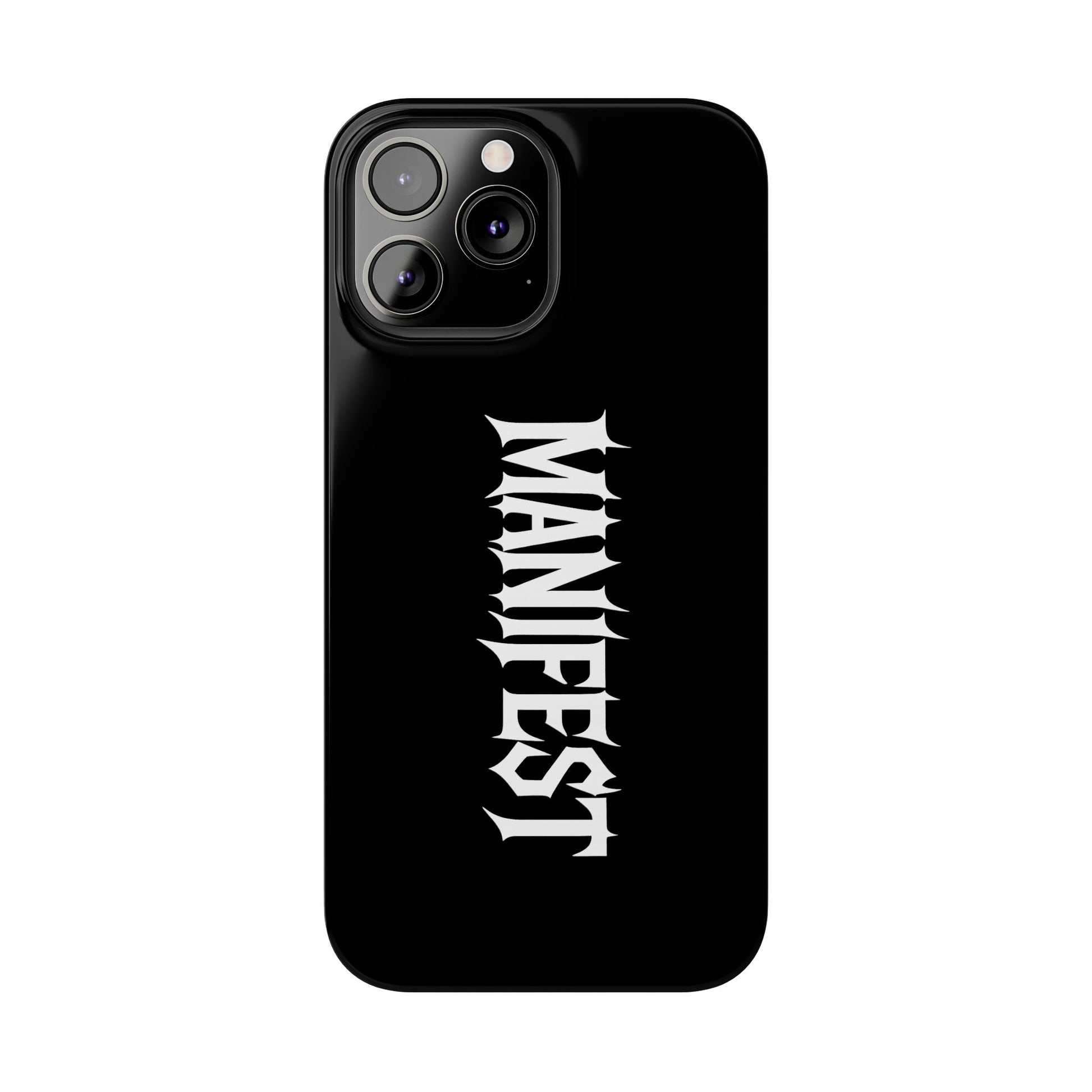 Edgy Slim Phone Cases with 'Manifest' Design, Aesthetic Phone Cover, Cool Gift, Modern Phone Case, Unique Cellphone Accessory