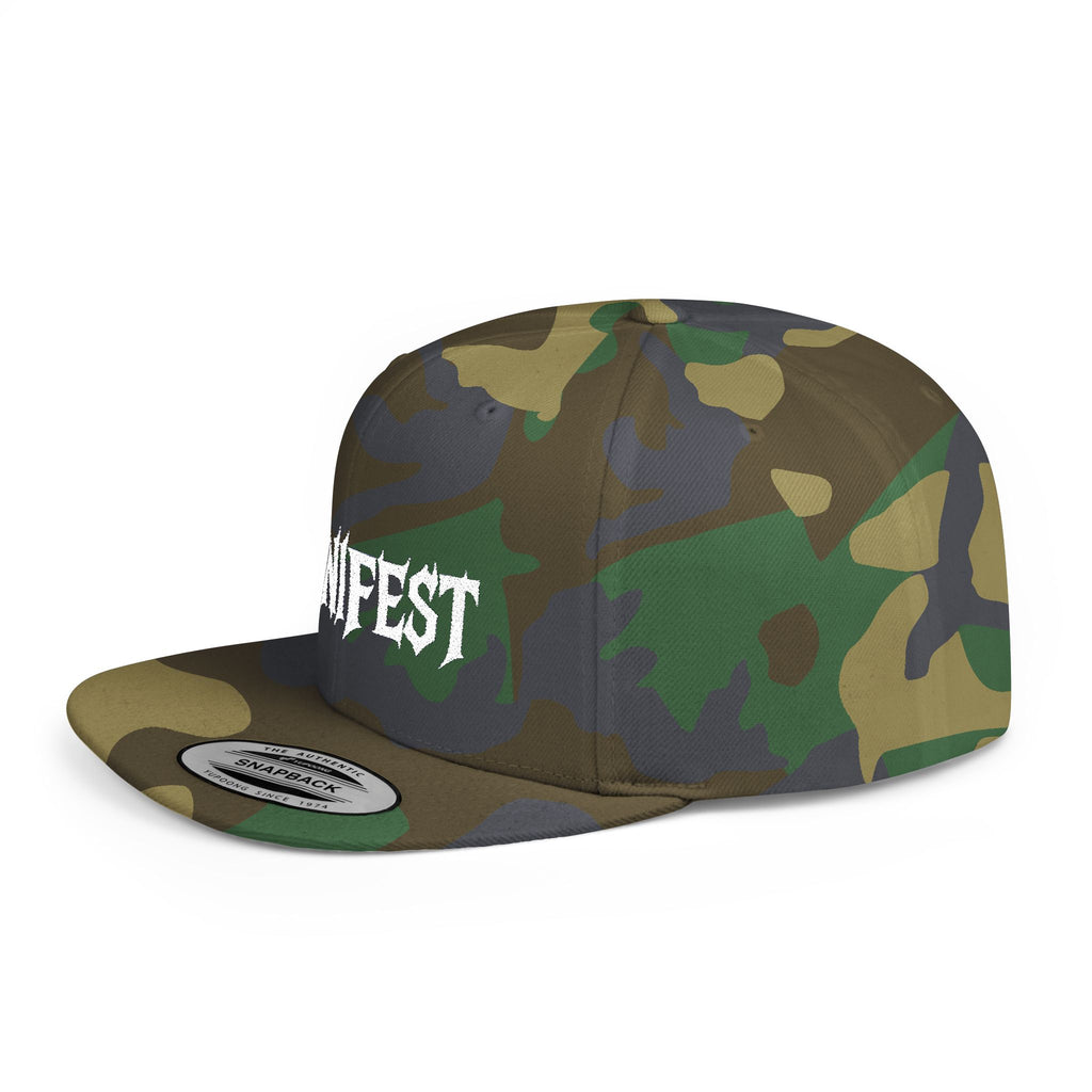 Manifest Flat Bill Snapback Hat, Trendy Snapback Cap, Streetwear Hat, Unique Gift for Him, Fashionable Accessories