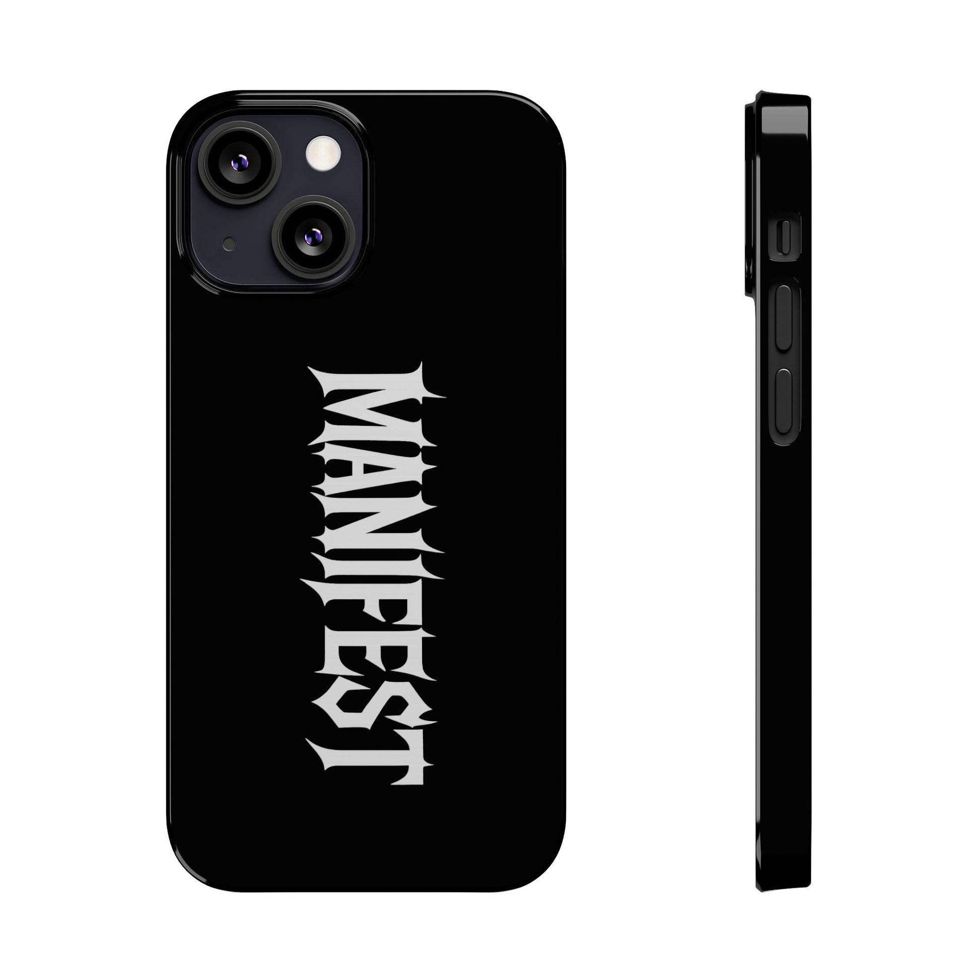 Edgy Slim Phone Cases with 'Manifest' Design, Aesthetic Phone Cover, Cool Gift, Modern Phone Case, Unique Cellphone Accessory