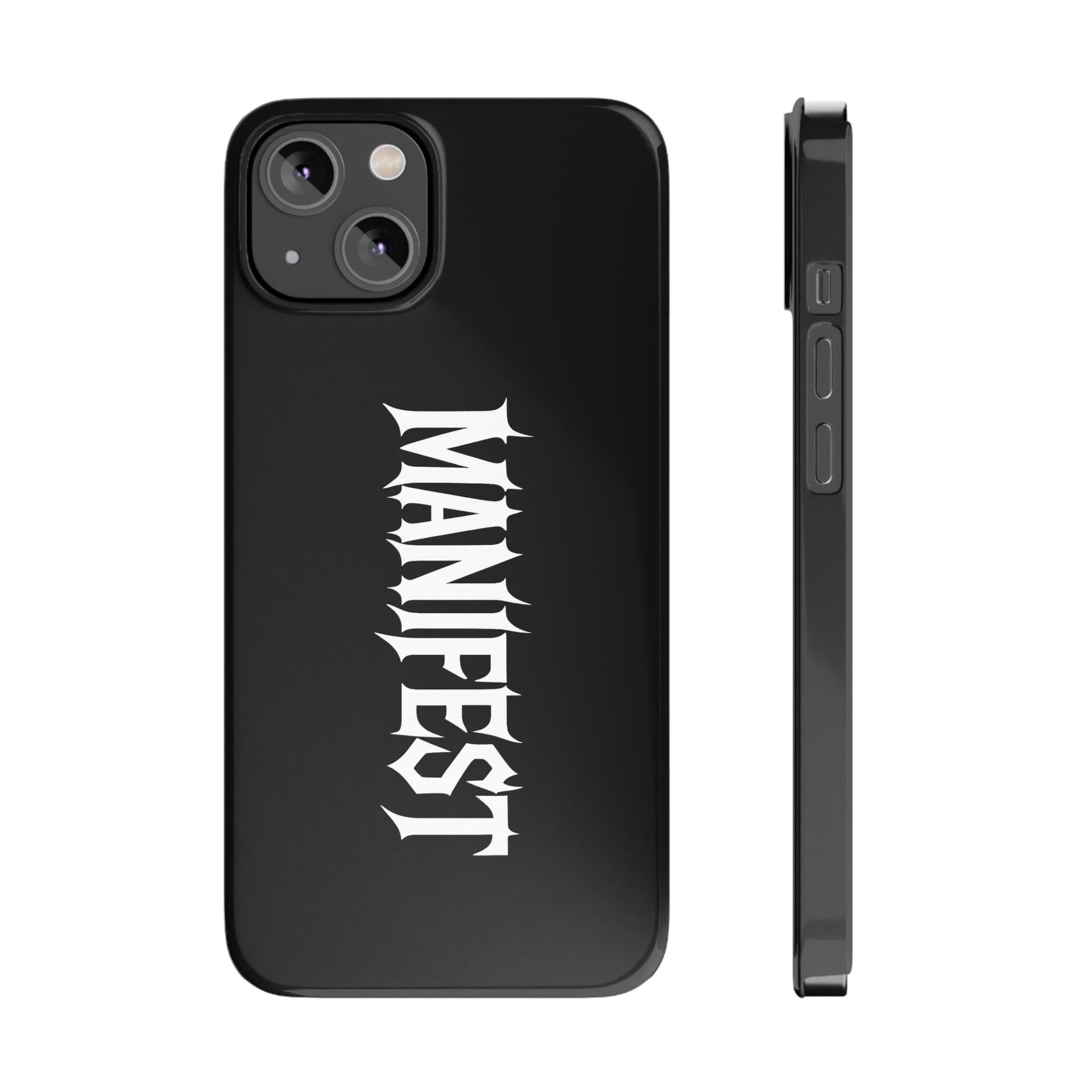 Edgy Slim Phone Cases with 'Manifest' Design, Aesthetic Phone Cover, Cool Gift, Modern Phone Case, Unique Cellphone Accessory