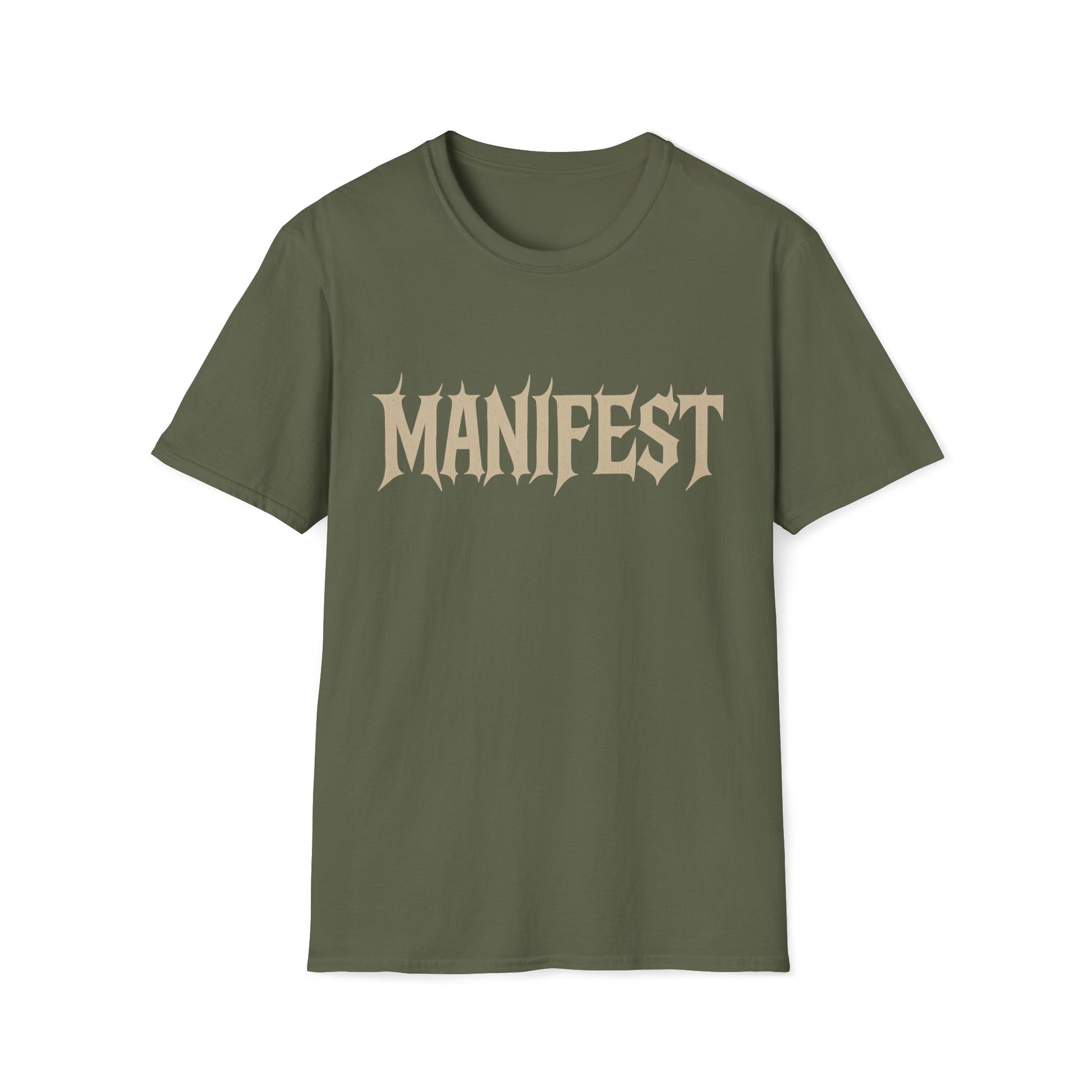 "Manifest" Unisex Softstyle T-Shirt, Inspirational Tee, Motivational Shirt, Gift for Dreamers, Self-Help Apparel