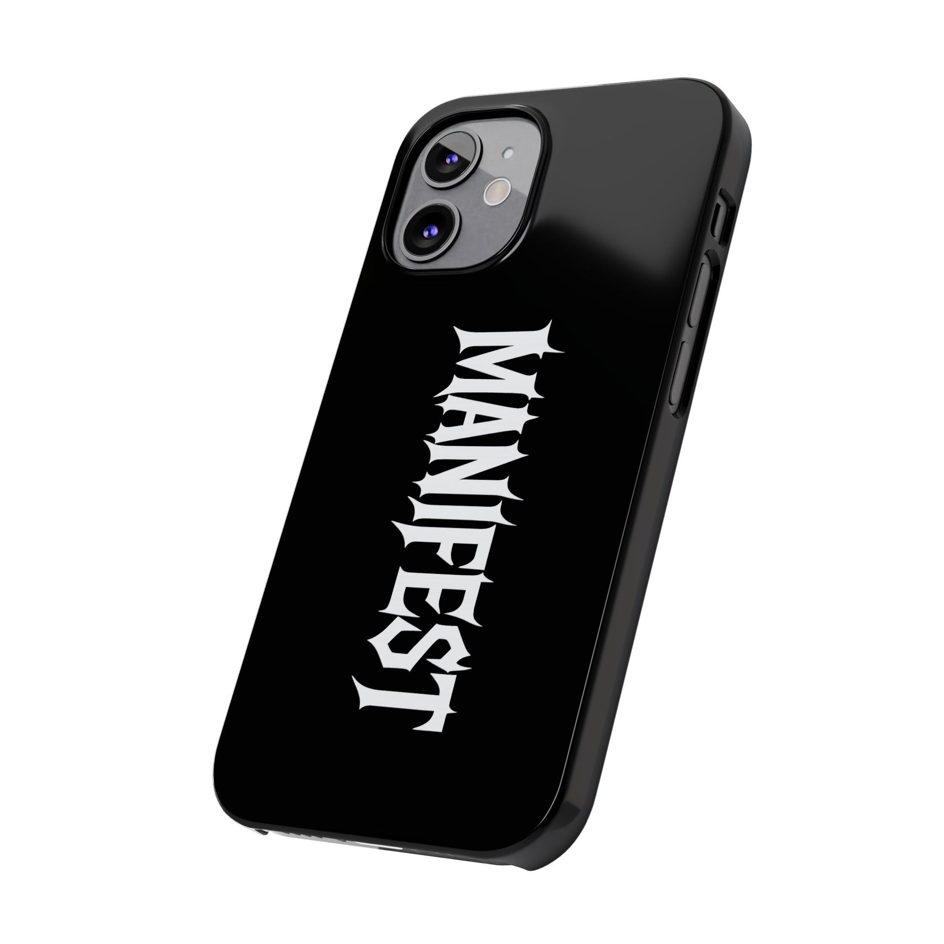 Edgy Slim Phone Cases with 'Manifest' Design, Aesthetic Phone Cover, Cool Gift, Modern Phone Case, Unique Cellphone Accessory