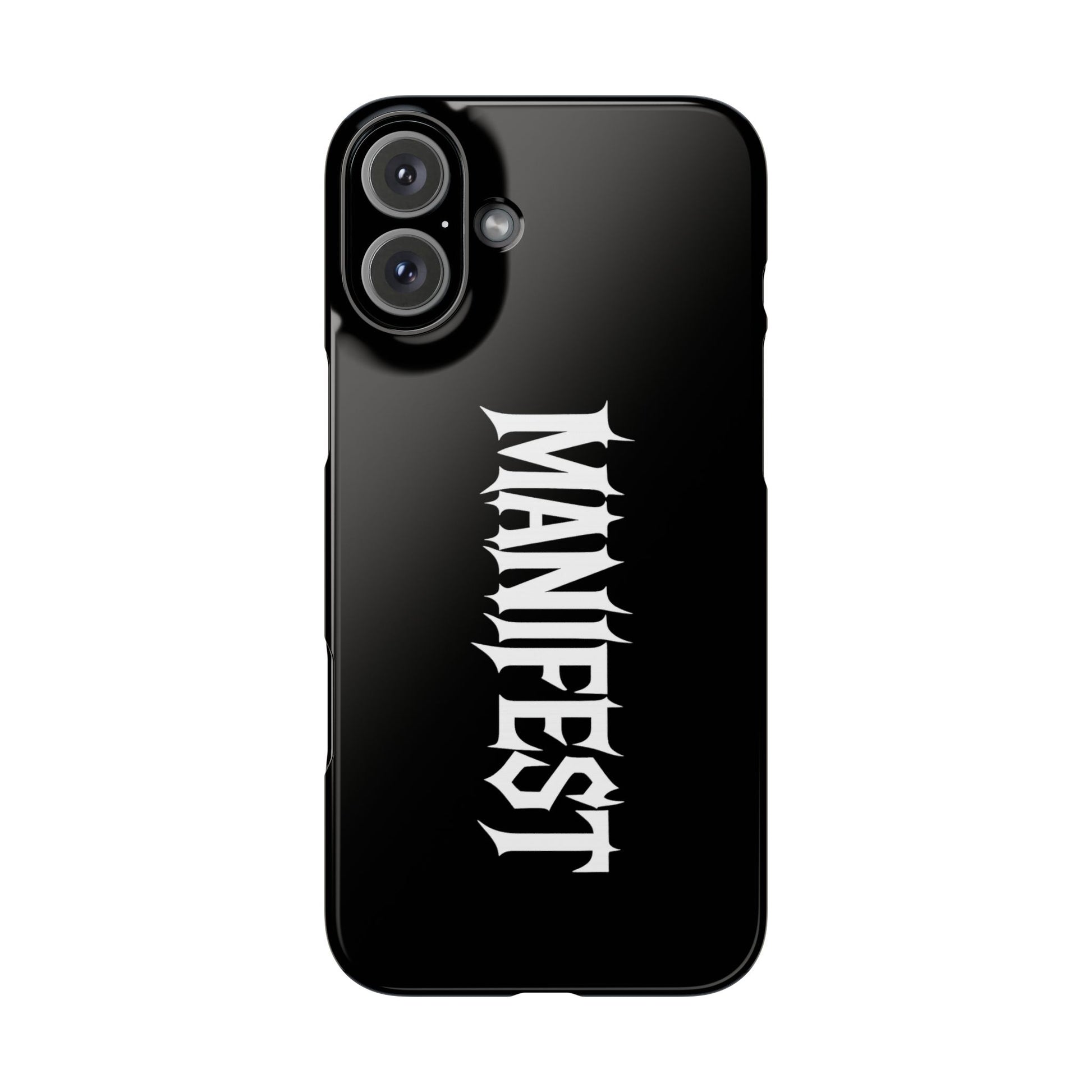 Edgy Slim Phone Cases with 'Manifest' Design, Aesthetic Phone Cover, Cool Gift, Modern Phone Case, Unique Cellphone Accessory