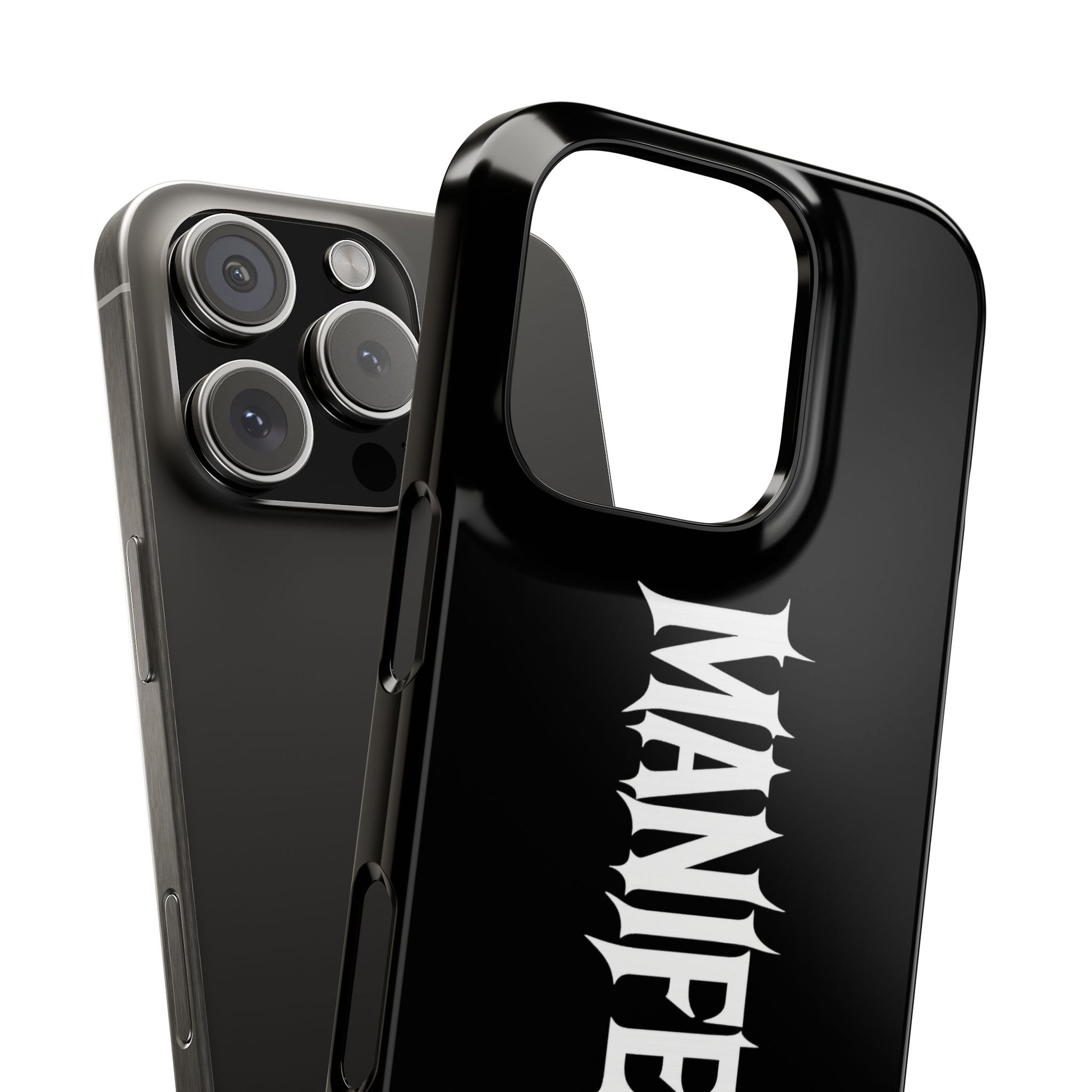 Edgy Slim Phone Cases with 'Manifest' Design, Aesthetic Phone Cover, Cool Gift, Modern Phone Case, Unique Cellphone Accessory
