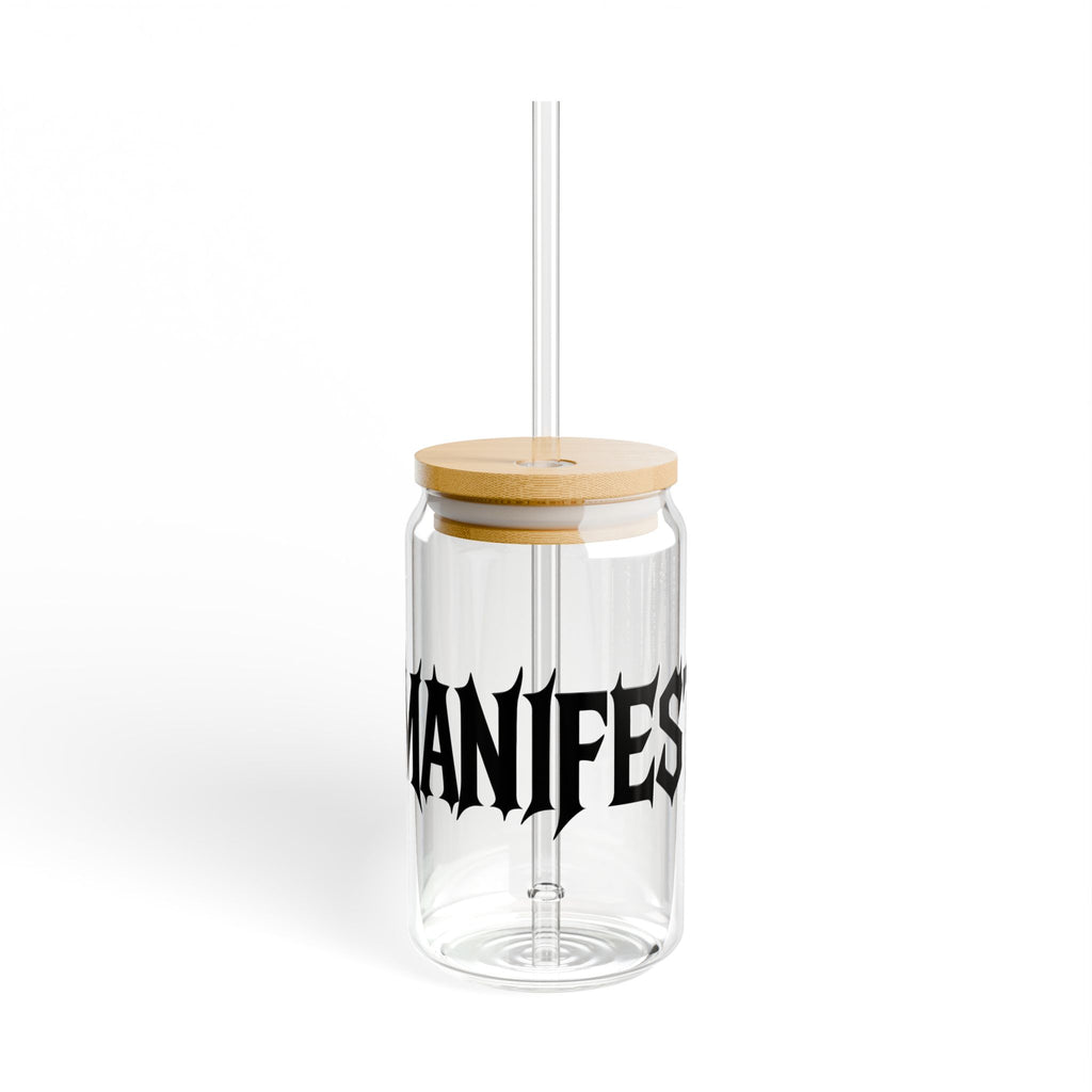 Manifest Sipper Glass, 16oz - Stylish Drinkware with Bamboo Lid, Perfect for Hydro Flask Lovers, Gifts for Students, Home Decor, [...]