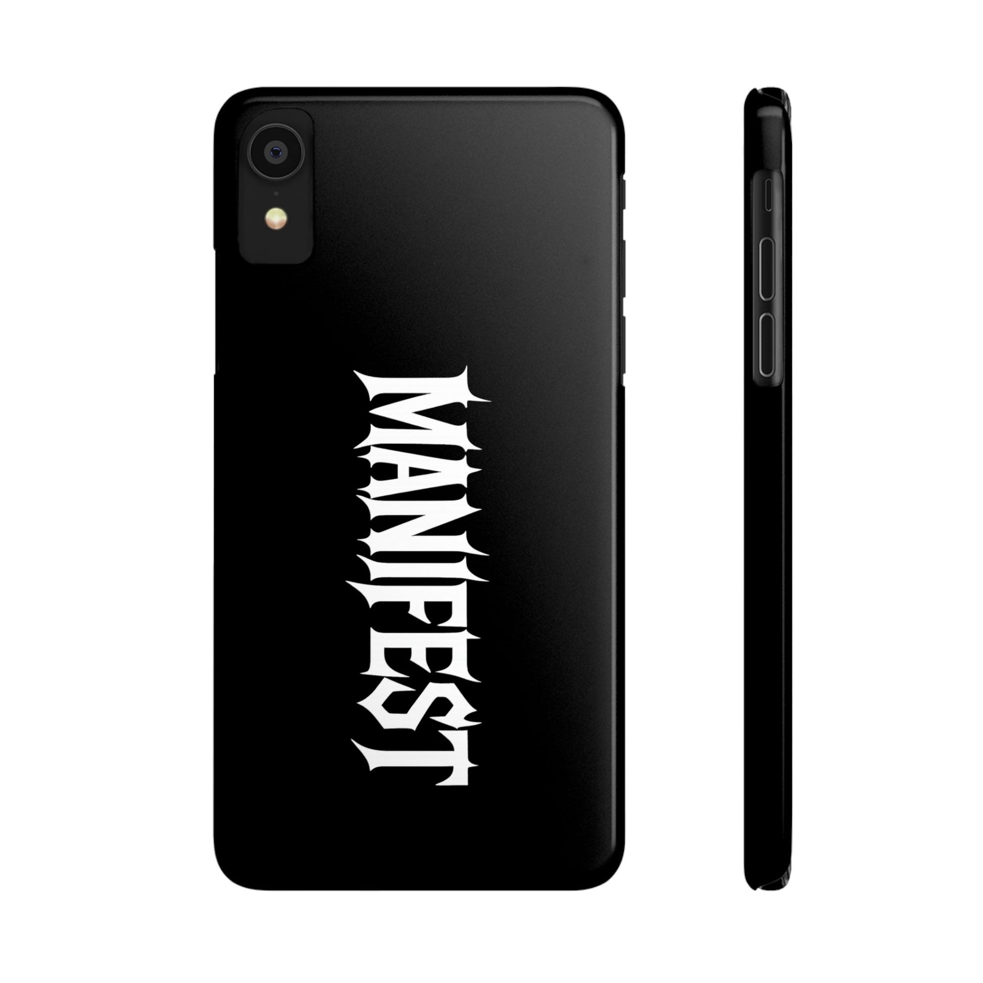 Edgy Slim Phone Cases with 'Manifest' Design, Aesthetic Phone Cover, Cool Gift, Modern Phone Case, Unique Cellphone Accessory