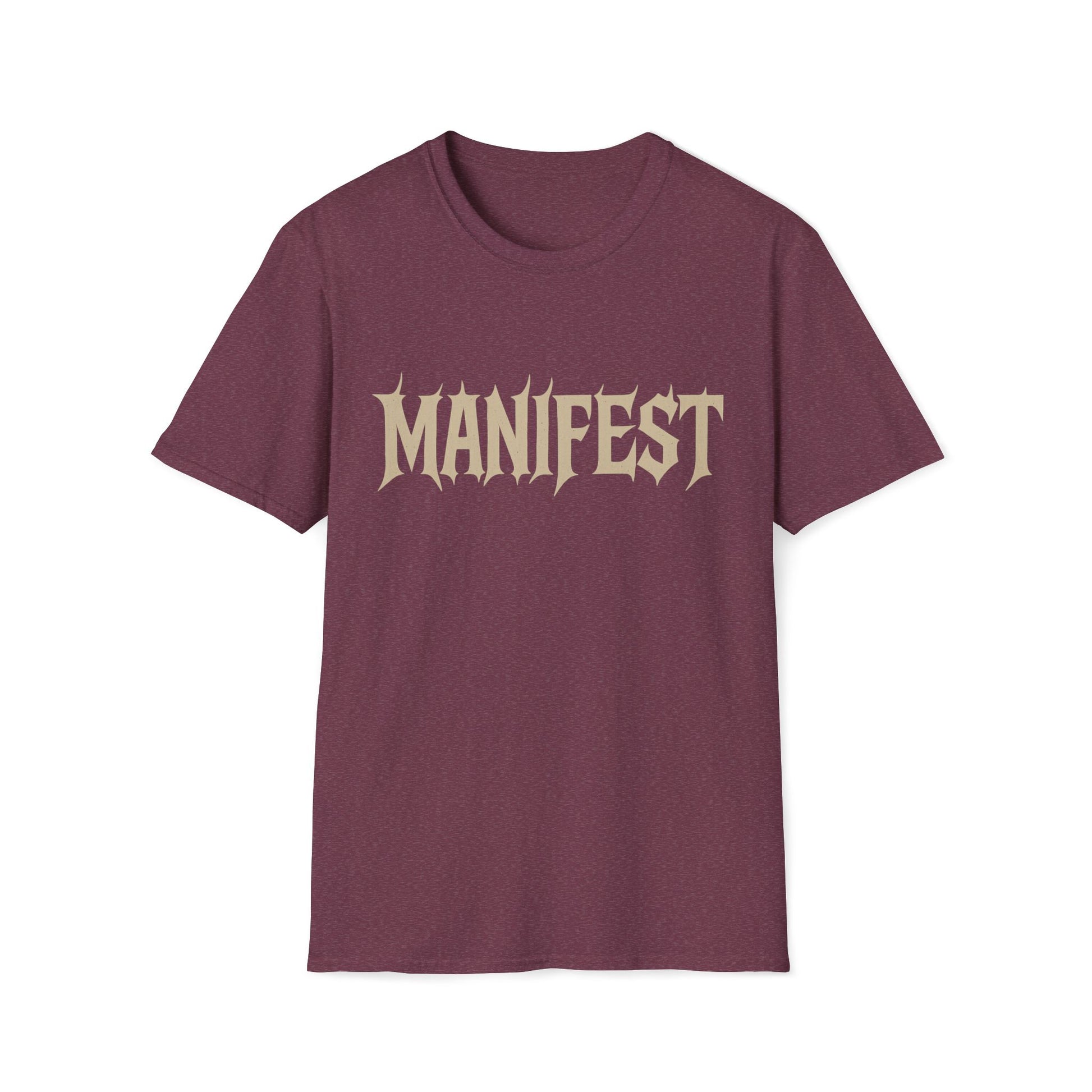 "Manifest" Unisex Softstyle T-Shirt, Inspirational Tee, Motivational Shirt, Gift for Dreamers, Self-Help Apparel