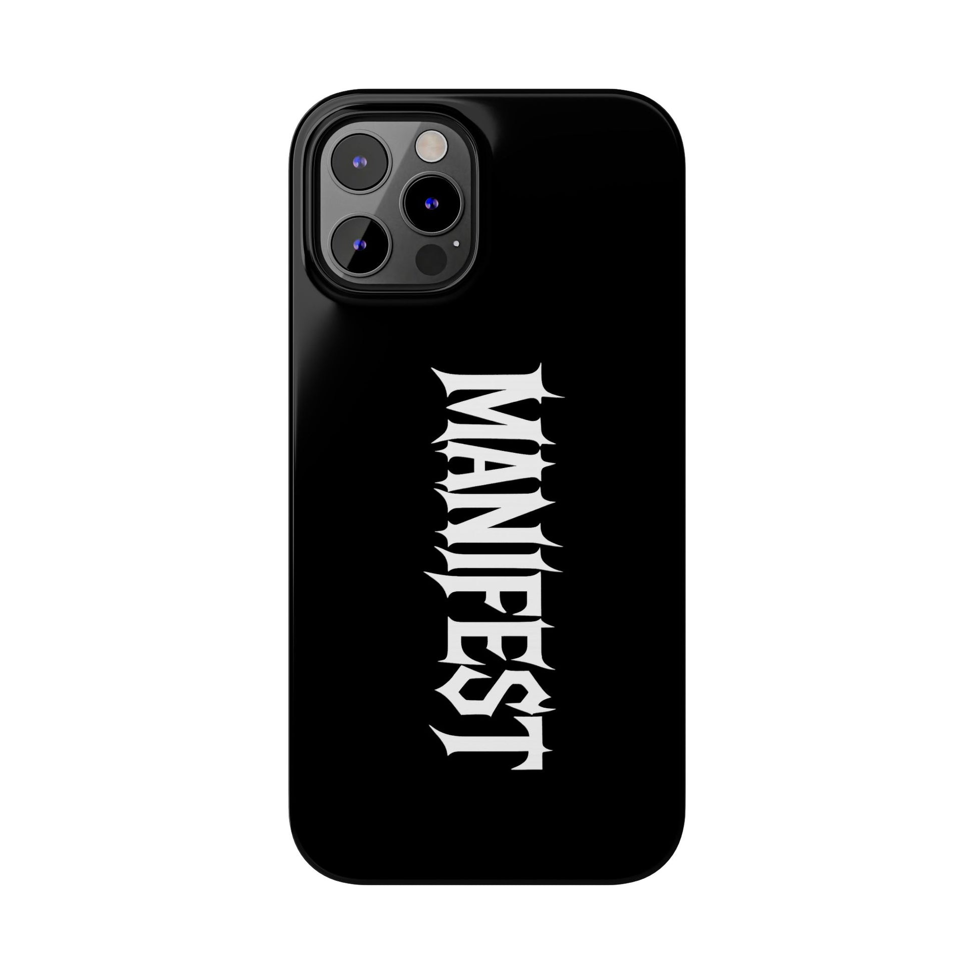 Edgy Slim Phone Cases with 'Manifest' Design, Aesthetic Phone Cover, Cool Gift, Modern Phone Case, Unique Cellphone Accessory