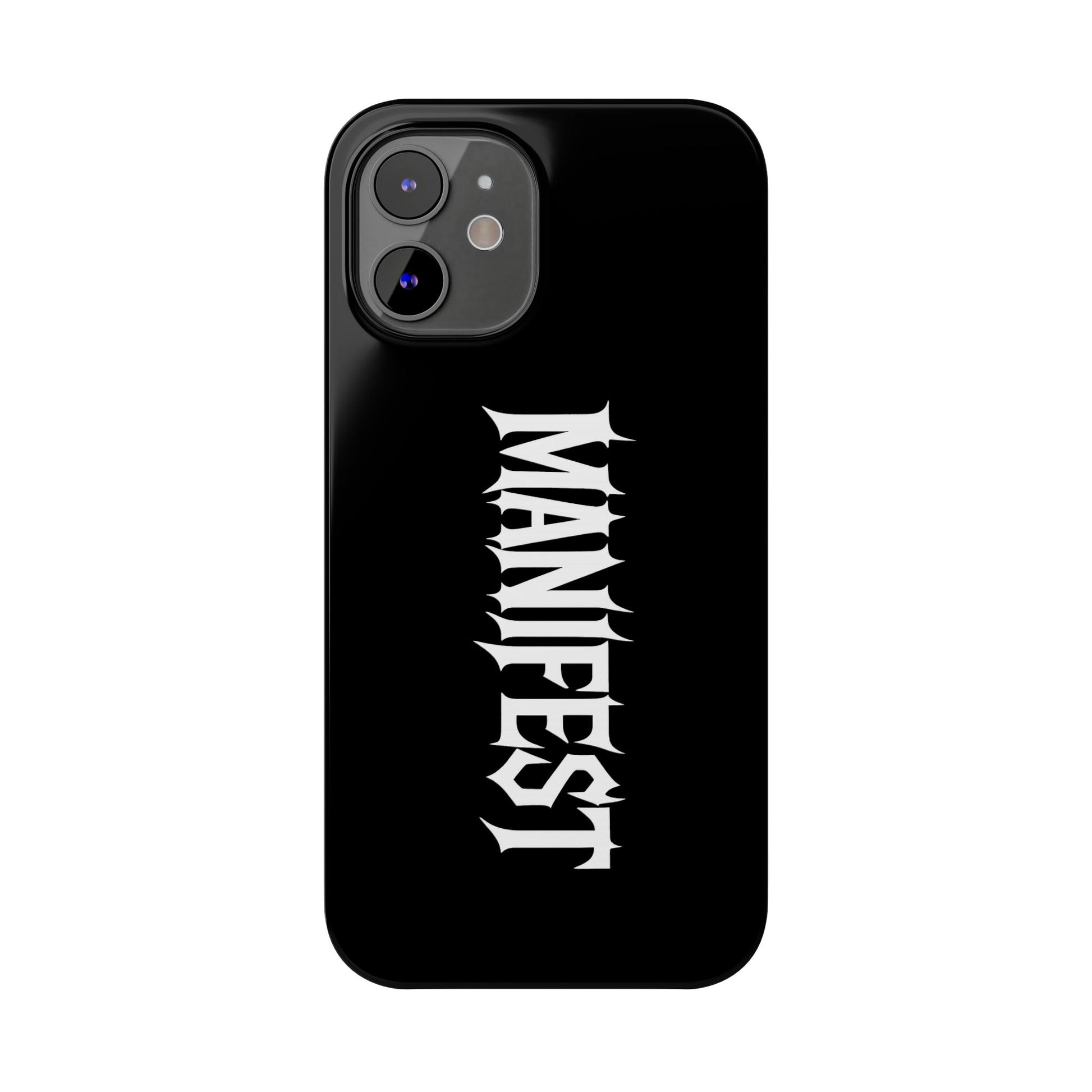 Edgy Slim Phone Cases with 'Manifest' Design, Aesthetic Phone Cover, Cool Gift, Modern Phone Case, Unique Cellphone Accessory
