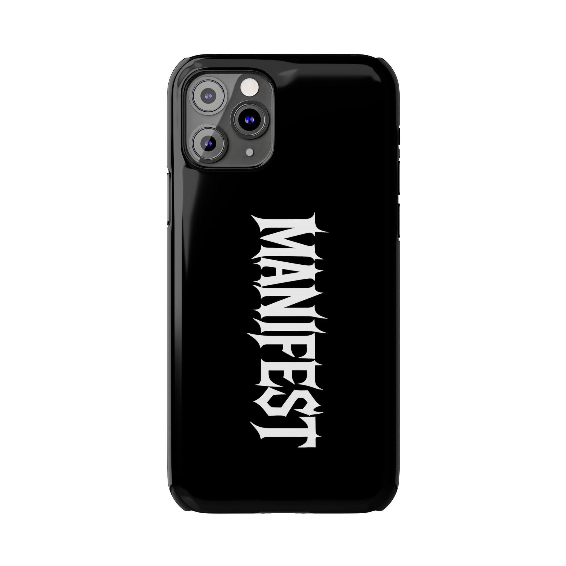 Edgy Slim Phone Cases with 'Manifest' Design, Aesthetic Phone Cover, Cool Gift, Modern Phone Case, Unique Cellphone Accessory