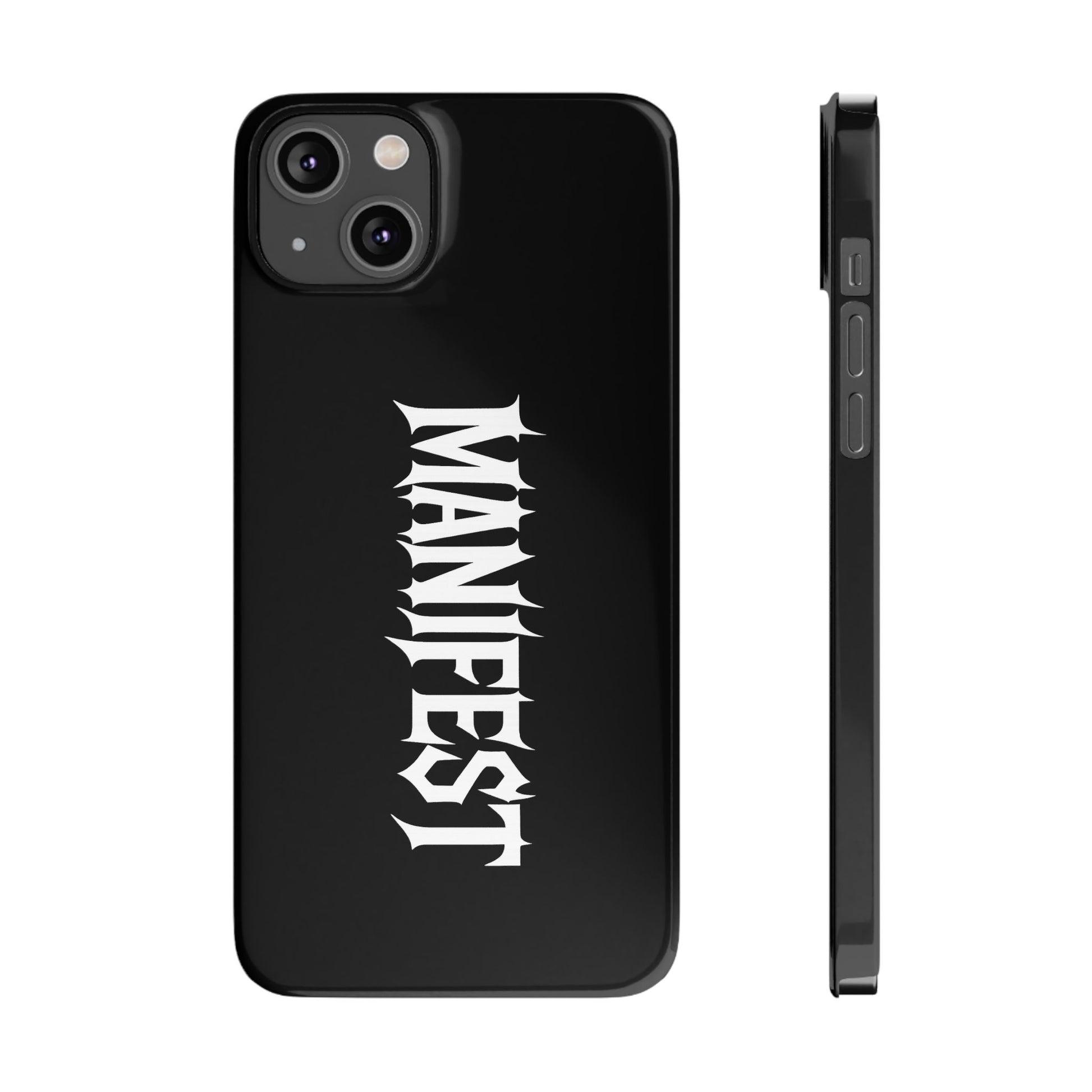 Edgy Slim Phone Cases with 'Manifest' Design, Aesthetic Phone Cover, Cool Gift, Modern Phone Case, Unique Cellphone Accessory