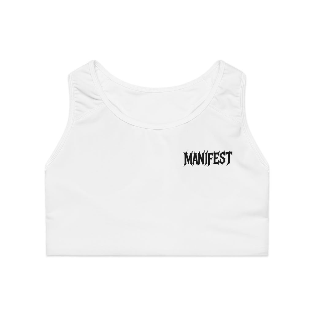 Manifest Sports Bra - Empower Your Workout, Activewear, Yoga Gear, Fitness Apparel, Motivational Gym Wear