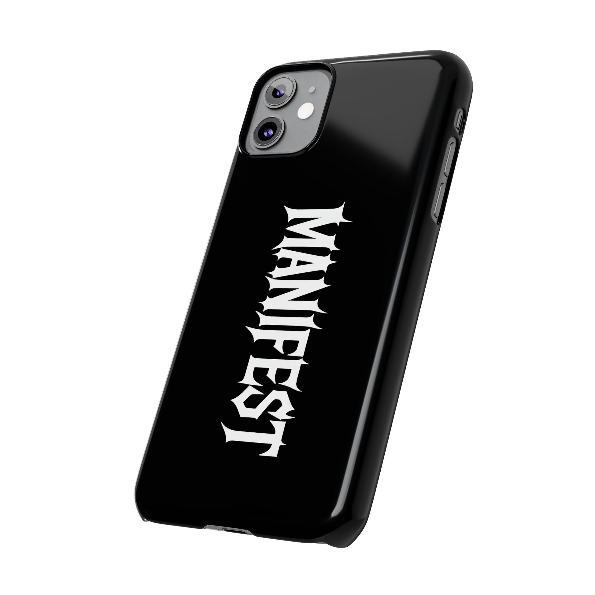 Edgy Slim Phone Cases with 'Manifest' Design, Aesthetic Phone Cover, Cool Gift, Modern Phone Case, Unique Cellphone Accessory