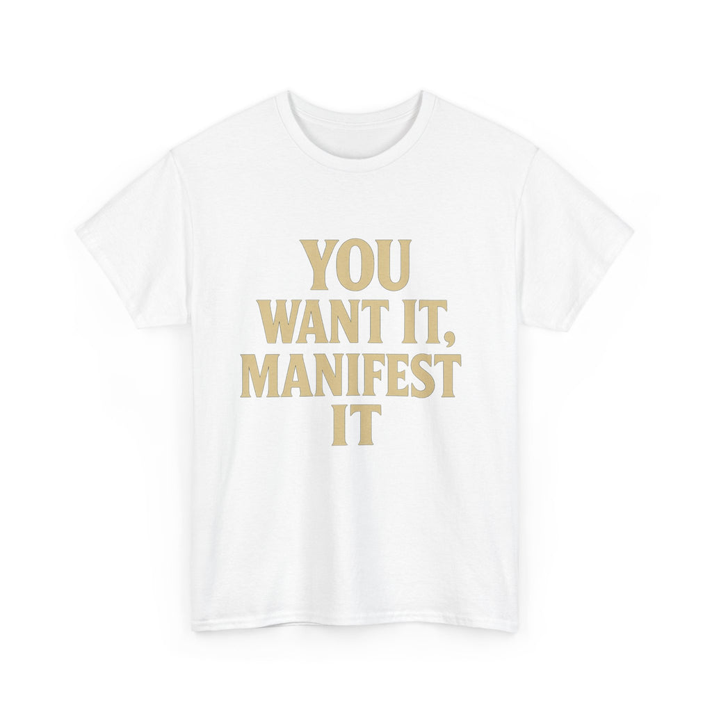 Manifest Your Dreams Unisex Heavy Cotton Tee, Inspirational Tee, Motivational T-Shirt, Gift for Dreamers, Affirmation Apparel