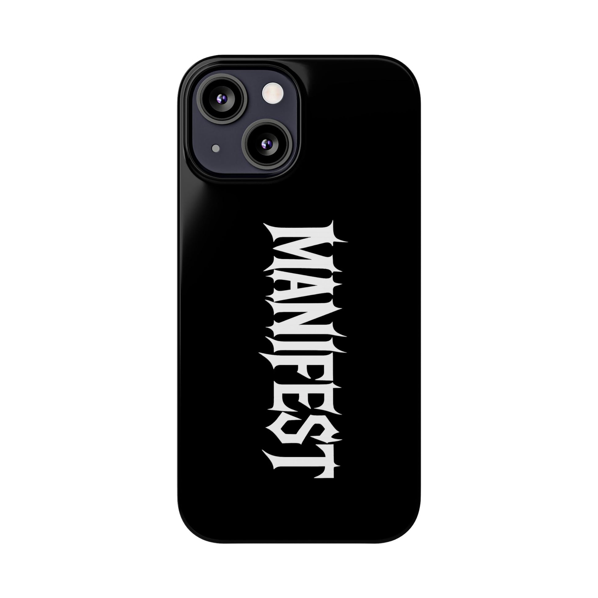 Edgy Slim Phone Cases with 'Manifest' Design, Aesthetic Phone Cover, Cool Gift, Modern Phone Case, Unique Cellphone Accessory