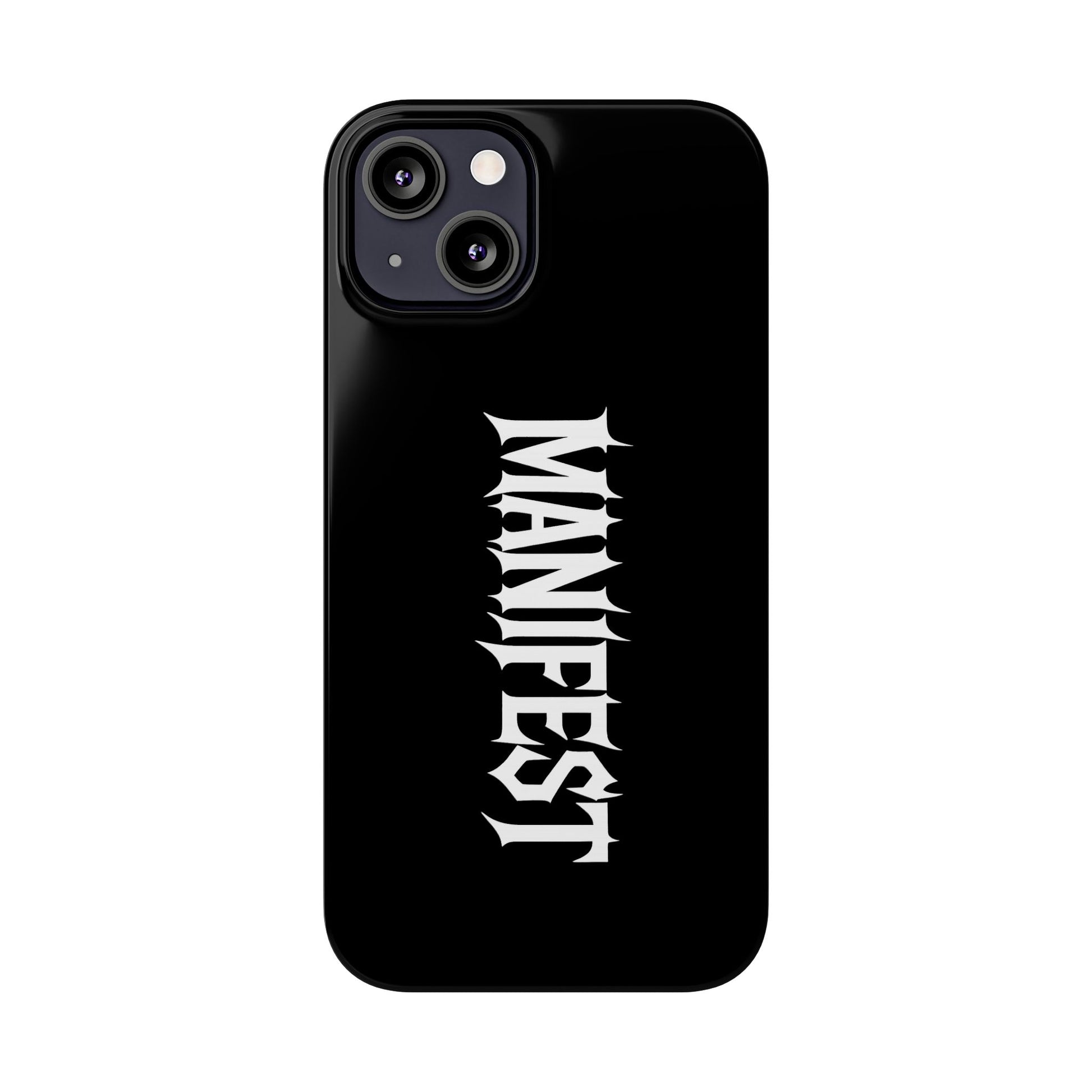 Edgy Slim Phone Cases with 'Manifest' Design, Aesthetic Phone Cover, Cool Gift, Modern Phone Case, Unique Cellphone Accessory