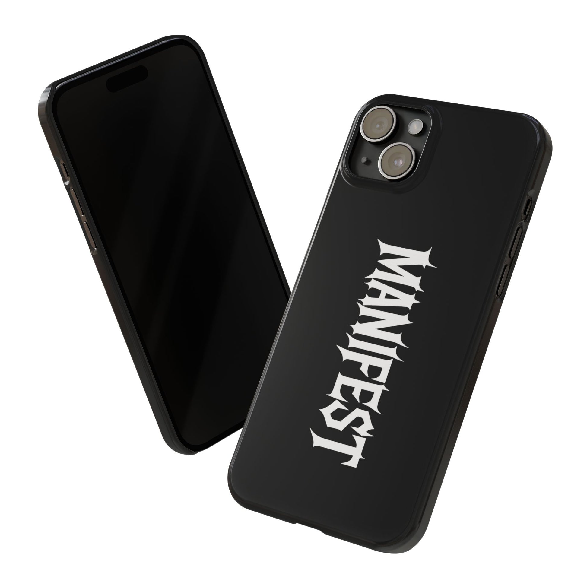 Edgy Slim Phone Cases with 'Manifest' Design, Aesthetic Phone Cover, Cool Gift, Modern Phone Case, Unique Cellphone Accessory