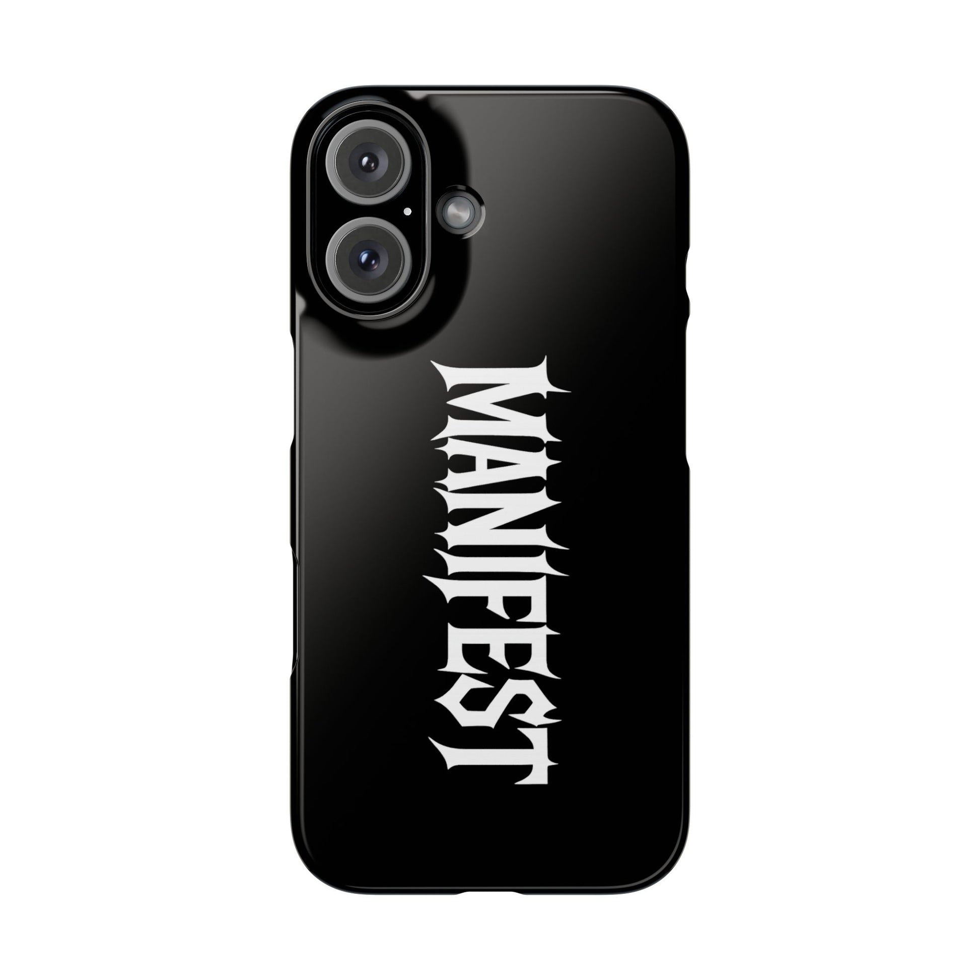 Edgy Slim Phone Cases with 'Manifest' Design, Aesthetic Phone Cover, Cool Gift, Modern Phone Case, Unique Cellphone Accessory