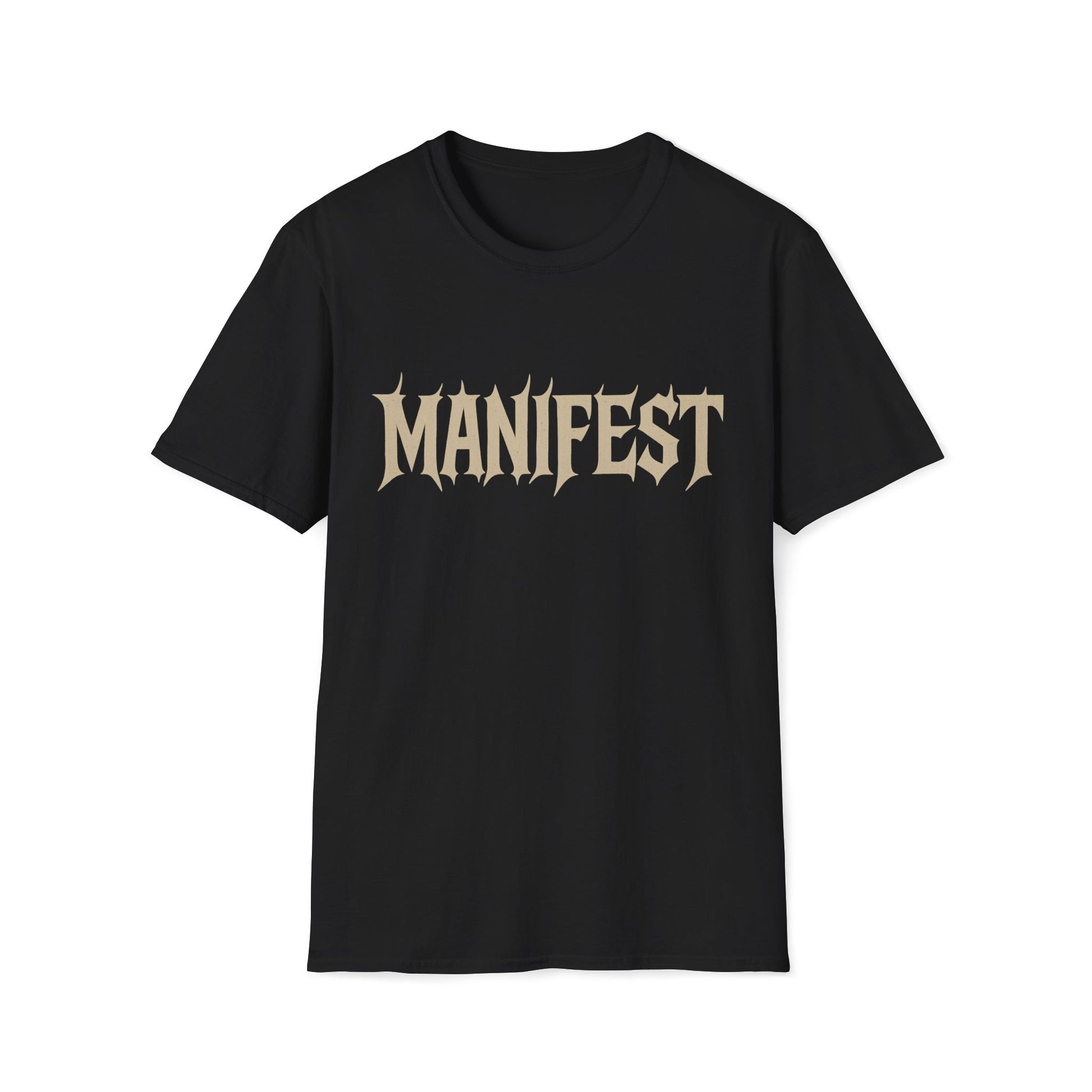 "Manifest" Unisex Softstyle T-Shirt, Inspirational Tee, Motivational Shirt, Gift for Dreamers, Self-Help Apparel