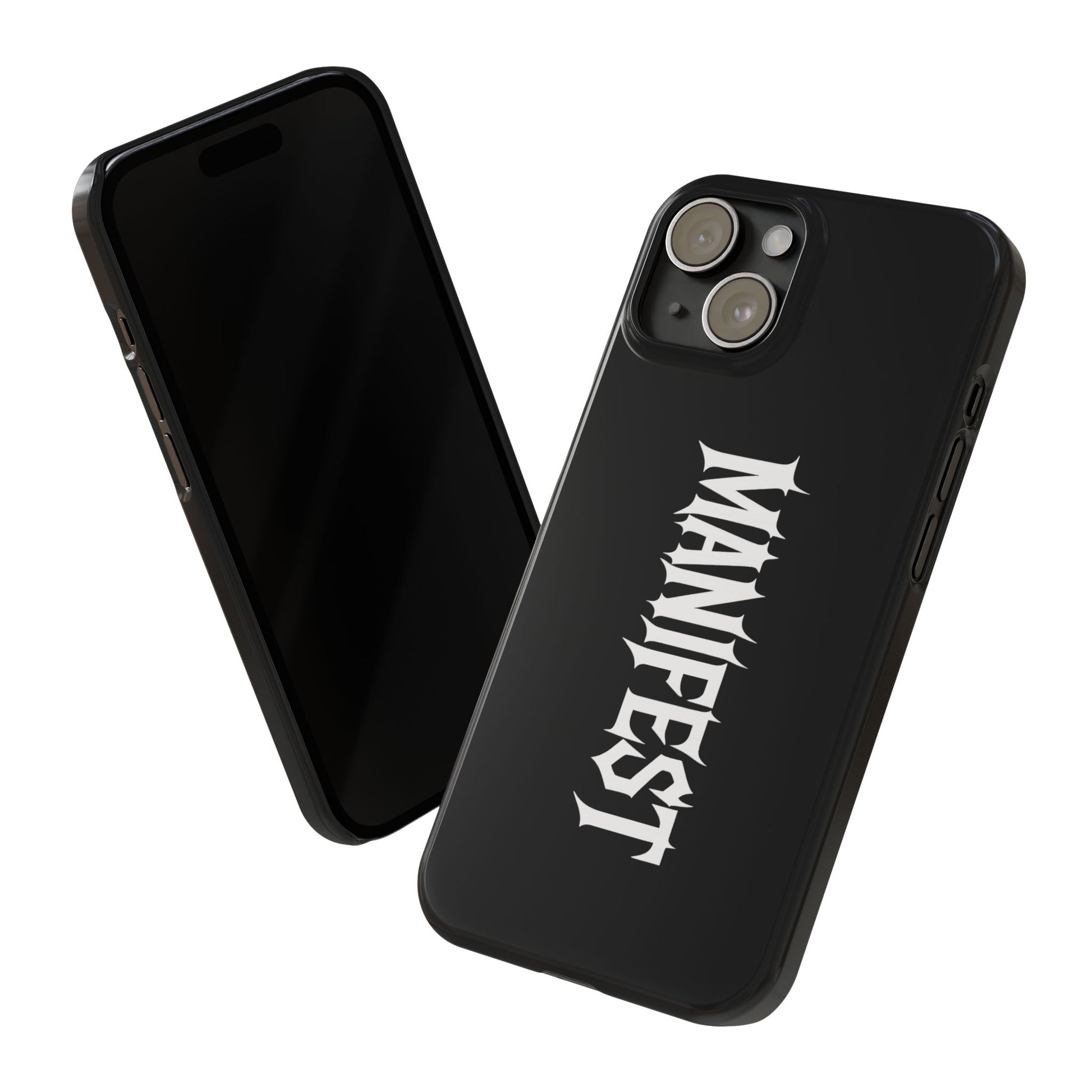 Edgy Slim Phone Cases with 'Manifest' Design, Aesthetic Phone Cover, Cool Gift, Modern Phone Case, Unique Cellphone Accessory