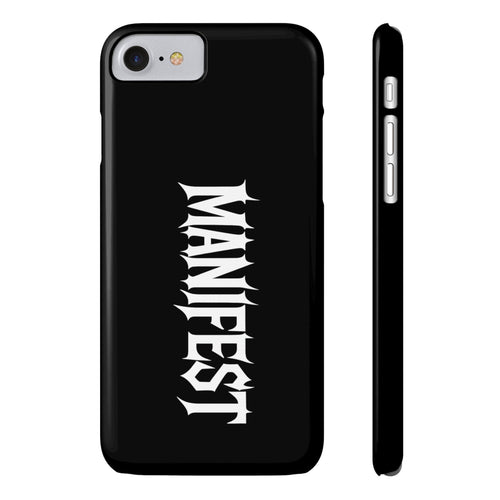 Edgy Slim Phone Cases with 'Manifest' Design, Aesthetic Phone Cover, Cool Gift, Modern Phone Case, Unique Cellphone Accessory