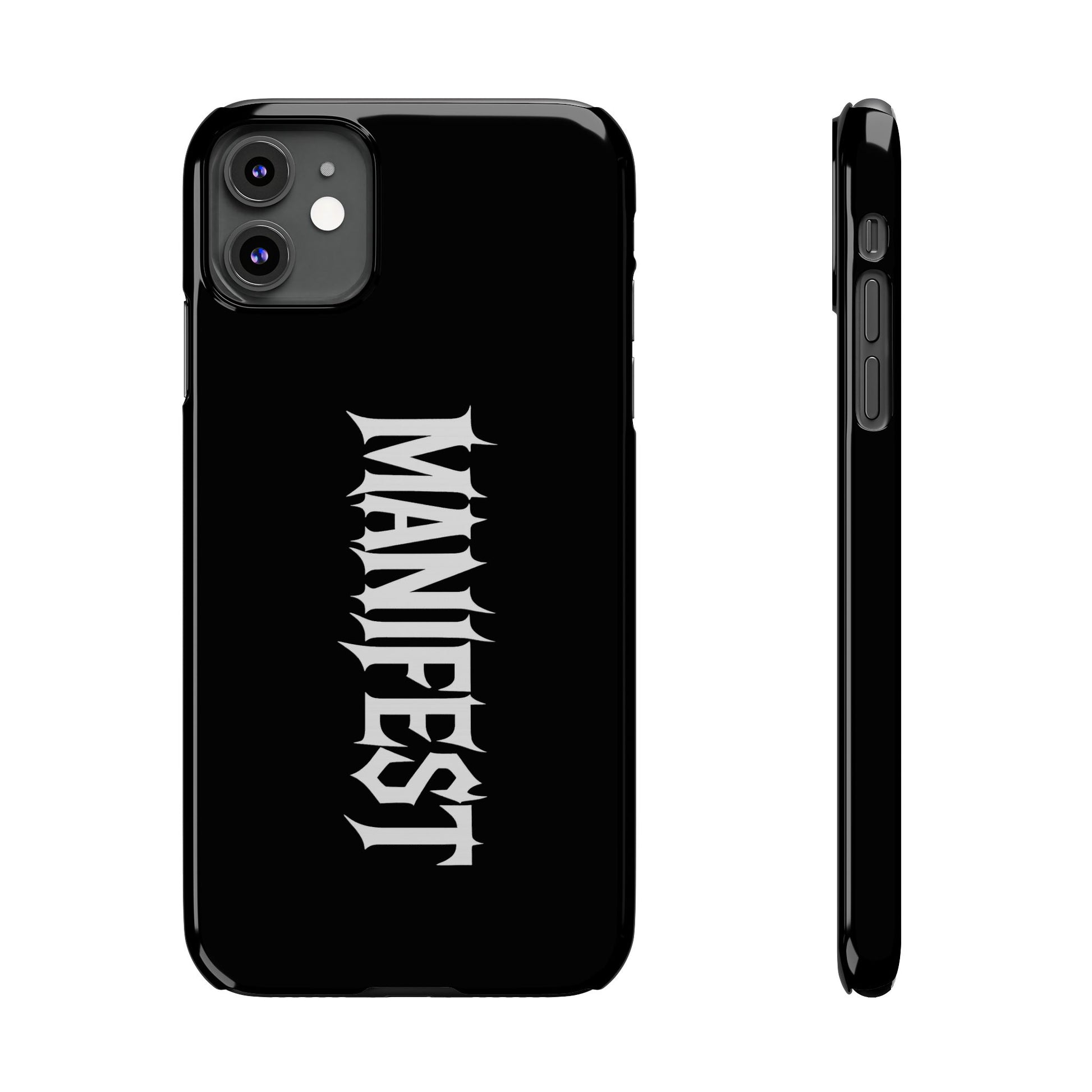 Edgy Slim Phone Cases with 'Manifest' Design, Aesthetic Phone Cover, Cool Gift, Modern Phone Case, Unique Cellphone Accessory