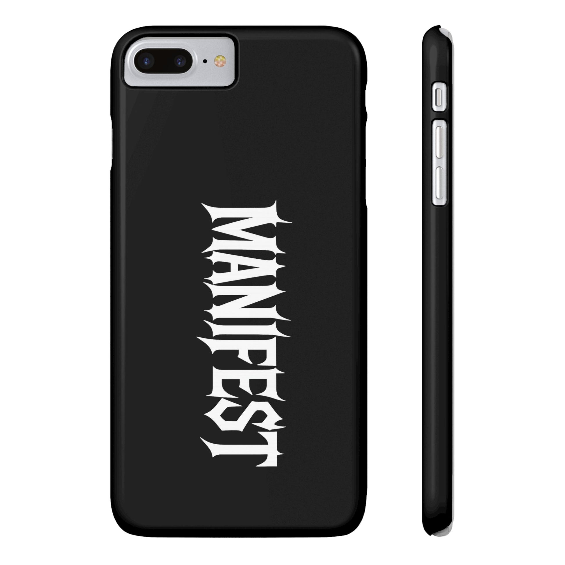 Edgy Slim Phone Cases with 'Manifest' Design, Aesthetic Phone Cover, Cool Gift, Modern Phone Case, Unique Cellphone Accessory
