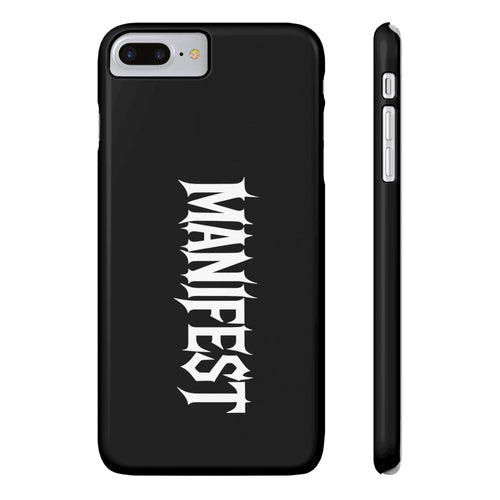 Edgy Slim Phone Cases with 'Manifest' Design, Aesthetic Phone Cover, Cool Gift, Modern Phone Case, Unique Cellphone Accessory