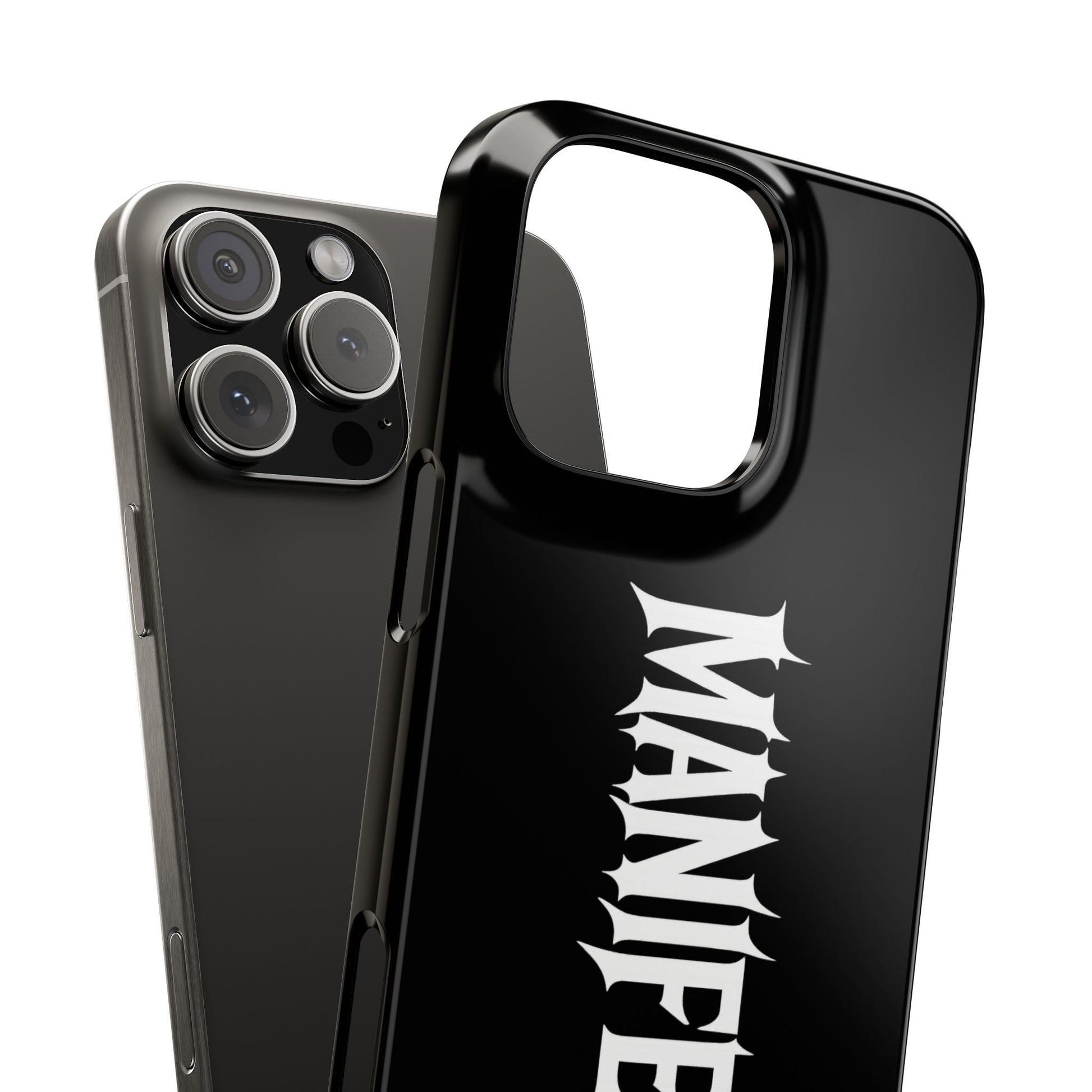 Edgy Slim Phone Cases with 'Manifest' Design, Aesthetic Phone Cover, Cool Gift, Modern Phone Case, Unique Cellphone Accessory