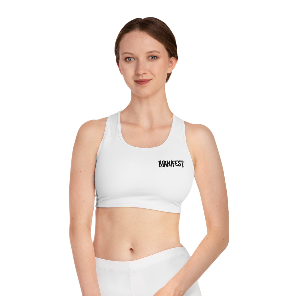 Manifest Sports Bra - Empower Your Workout, Activewear, Yoga Gear, Fitness Apparel, Motivational Gym Wear